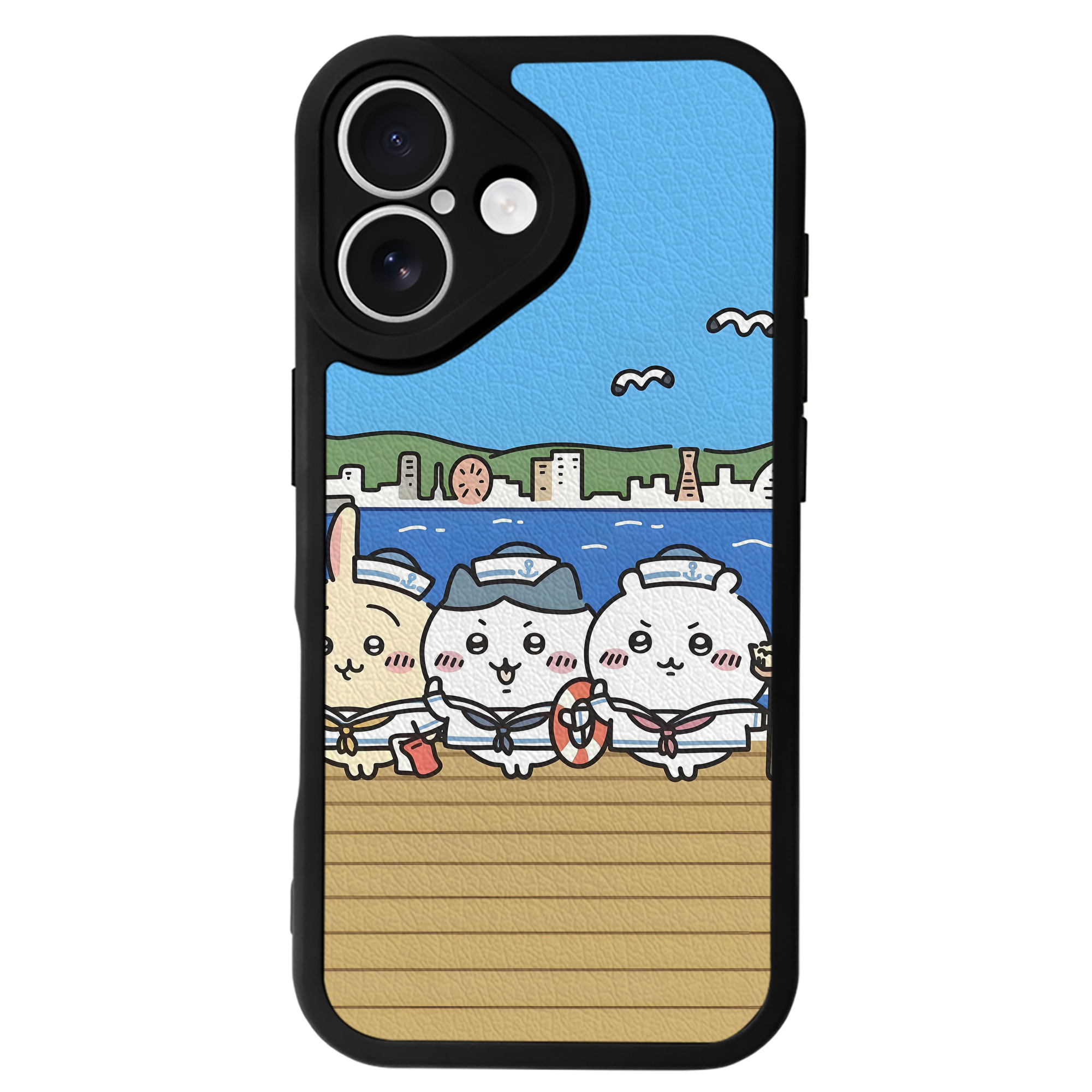 （画像用） ちいかわ Chii-kawa 【iPhone 16シリーズ対応】シリコンスマホケース（レザー調） 材質：シリコン
